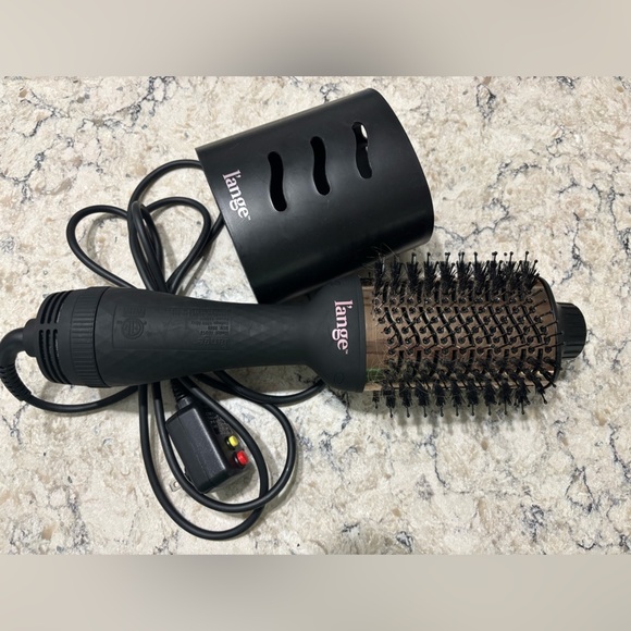 L\'ange Black Hair Dryer Brush with Cover